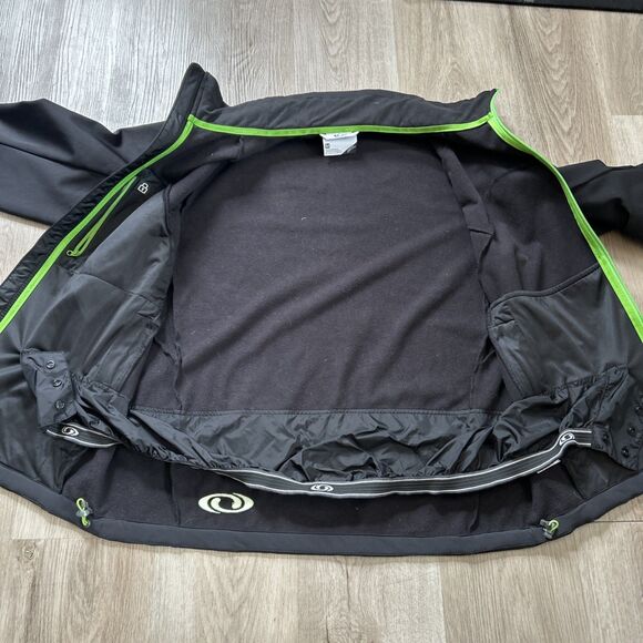 Salomon Clima Pro 10000 Ski Jacket Mens Medium Black Softshell Full Zip Coat - Picture 7 of 10